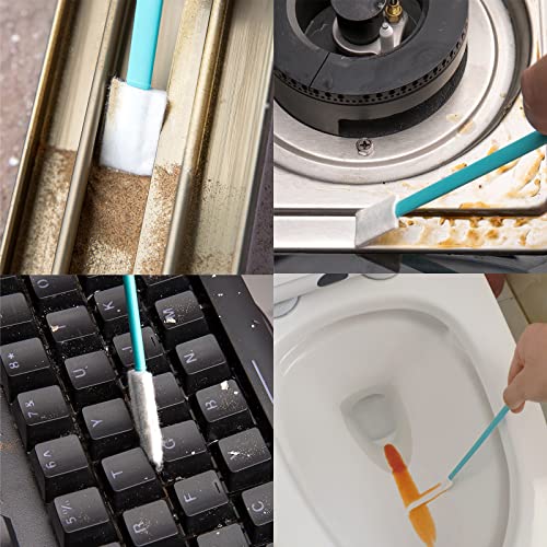 Kevinrooty 50PCS Disposable Crevice Cleaning Brush Kit, Disposable Toilet Brush, Window Sill, Keyboard, Car AC Cleaner (Blue) - Image 4