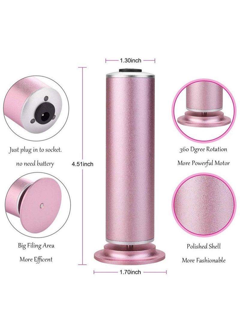 General - Electric Foot Callus Remover (Adjustable Speed) with 60pcs Replacement Sandpaper Discs, Powerful Pedicure Electronic Foot File for Women Men Dead Dry Hard Skin Calluses, Pink - Image 1