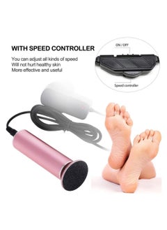 General Electric Foot Callus Remover (Adjustable Speed) with 60pcs Replacement Sandpaper Discs, Powerful Pedicure Electronic Foot File for Women Men Dead Dry Hard Skin Calluses, Pink  - Image 4
