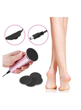 Electric Foot Callus Remover (Adjustable Speed) with 60pcs Replacement Sandpaper Discs, Powerful Pedicure Electronic Foot File for Women Men Dead Dry Hard Skin Calluses, Pink - view 3