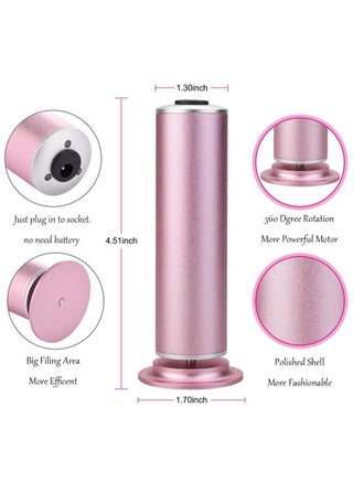 Electric Foot Callus Remover (Adjustable Speed) with 60pcs Replacement Sandpaper Discs, Powerful Pedicure Electronic Foot File for Women Men Dead Dry Hard Skin Calluses, Pink - view 5