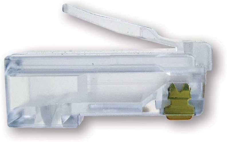 Platinum Tools 100010C EZ-RJ45 Cat 6+ Connectors, Clamshell Pack of 50, Red - Image 1