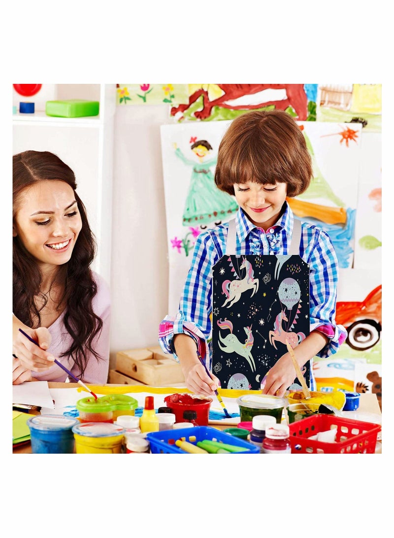 كاست ويف الأطفال مآزر مآزر الشيف الخبز مآزر يونيكورن نمط الكرتون kastwave الفتيان والفتيات مآزر الطبخ الخبز فن الرسم البستنة المطبخ - Image 4