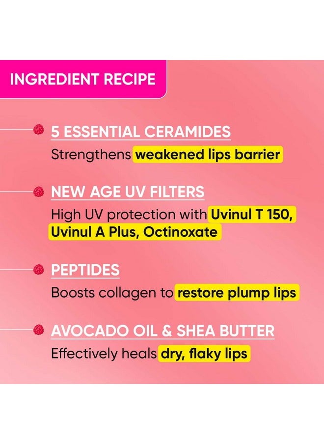 Dot & Key Dot & Key Ceramide & Peptide Barrier Repair Lip Balm SPF 50, PA+++ |Plush Pink | UVA/UVB Lip Protection | Soft Tinted Lip Moisturizer | Boosts Collagen & Instantly Plumps Lip | Prevents Pigmentation | Lip Balm for Women | 10gm  - Image 2
