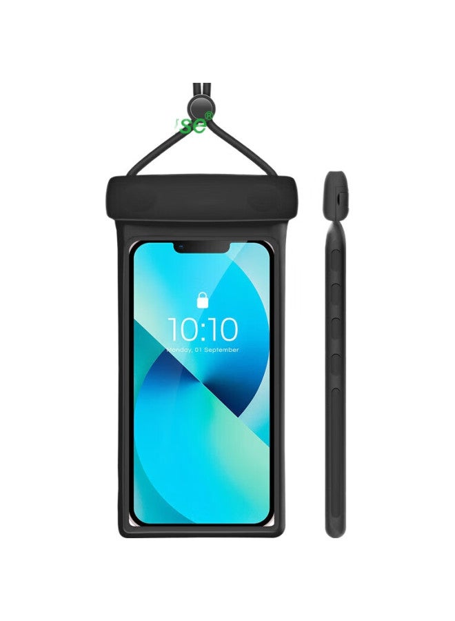 Wellhouse Waterproof Phone Case, Touchscreen 3D Waterproof Soft Gel Pouch, For Swimming, Hot Springs, Photography, Diving, Duke Style, Black - Image 1