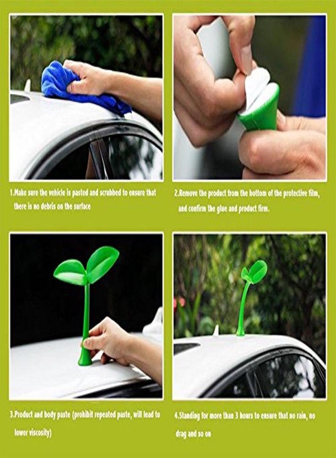 acdiac Car Roof Decoration Grass Bean Sprout Sticker Bumper Hood Stickers Creative Funny Green Grass Bean Sprout Car Exterior Sticker(Bean Sprouts) - Image 5