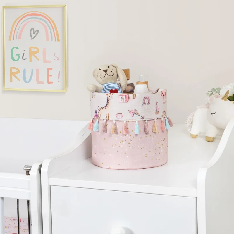 فايند Baby Patterned Baby Room Round Basket