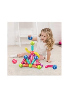 MUMS PLANET Magnetic Kids Toys Sticks Balls and Rods Set, Building Blocks and Sticks Educational Stacking Toys for Kids Boys Girls 36 Pieces, Educational Montessori Toys For Kids , valuable Gift For Kids  - Image 4