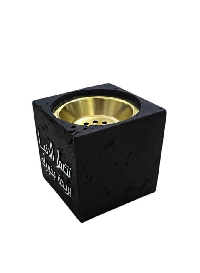Small black and brown ceramic incense burner, a touch of elegance for your home - Image 2