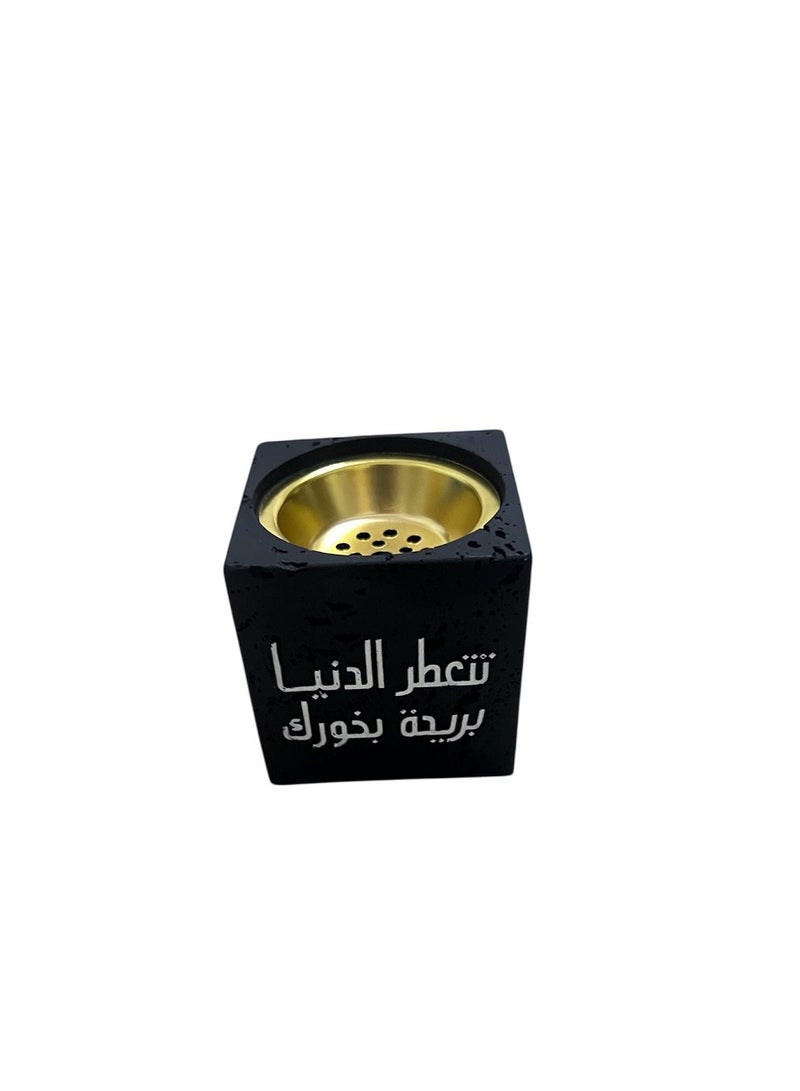 Small black and brown ceramic incense burner, a touch of elegance for your home - Image 1