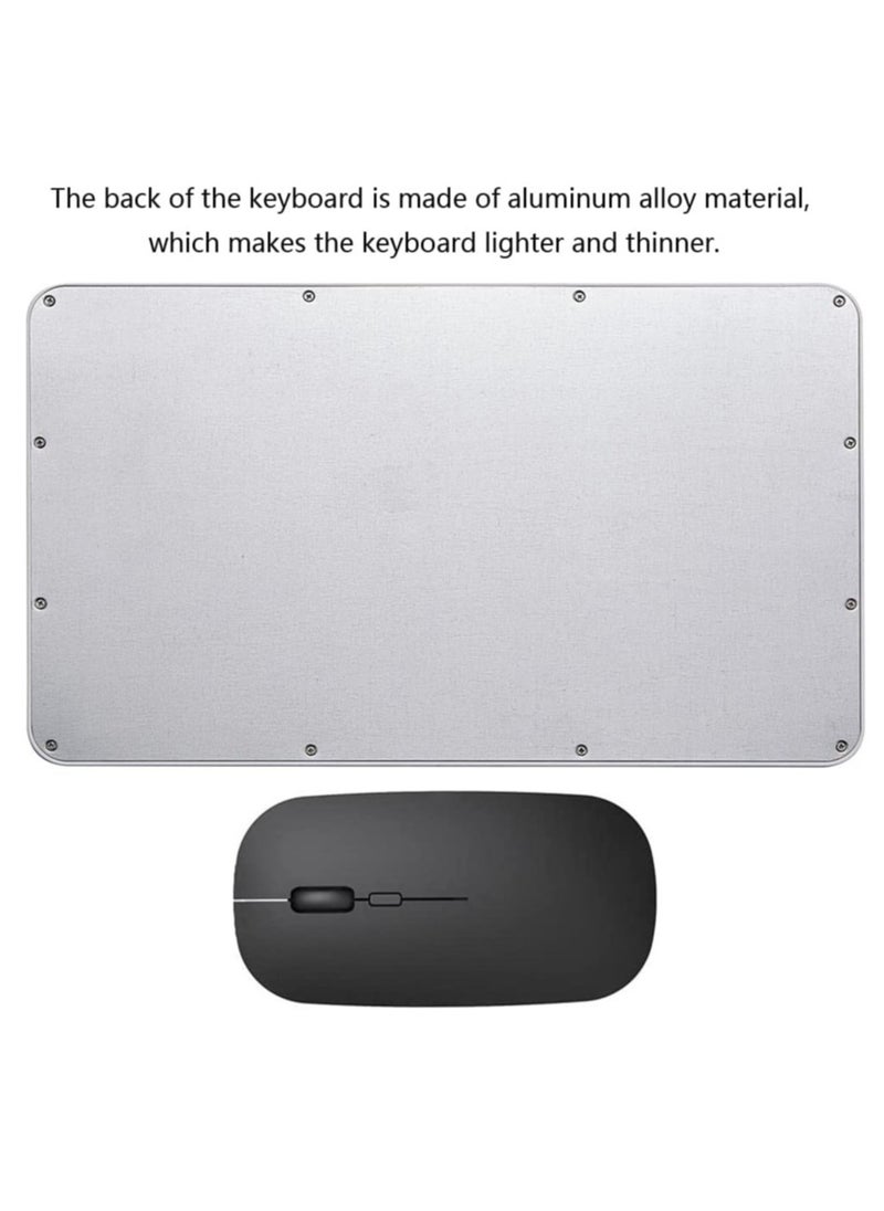 ELTRAZONE - Rechargeable Bluetooth Keyboard and Mouse Combo Ultra-Slim Portable Compact Wireless Mouse Keyboard Set for Android Windows Tablet Cell Phone iPhone iPad Pro Air Mini, iPad OS/iOS 13 and above (Black) - Image 1