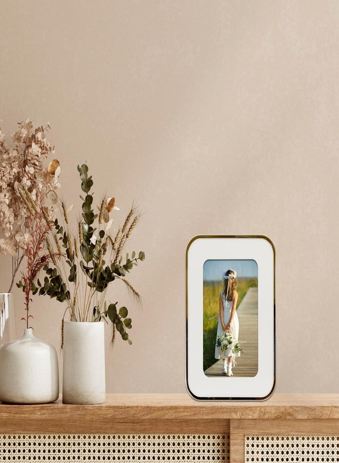 Lawrence Frames Matted Metal Frame, Embrace, Gold, 4x6 - Image 3