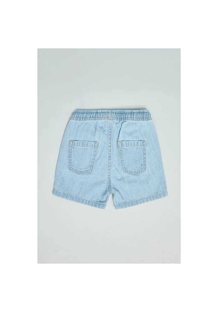 أر أند بي Washed Denim Shorts with Drawstring Waist