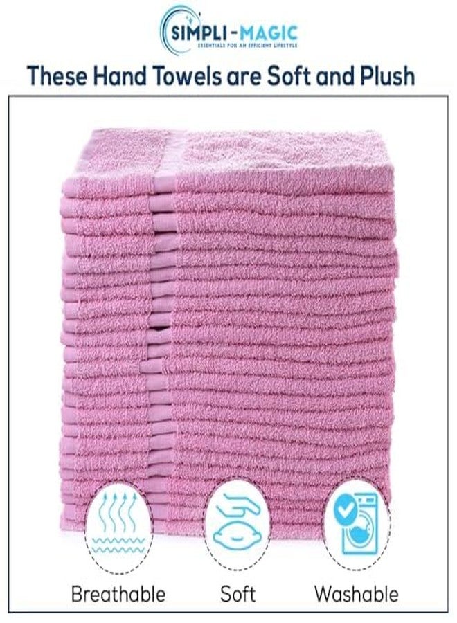 Simpli-Magic Cotton Hand Towels, 16"x27", 12 Pack, Pink - Image 3