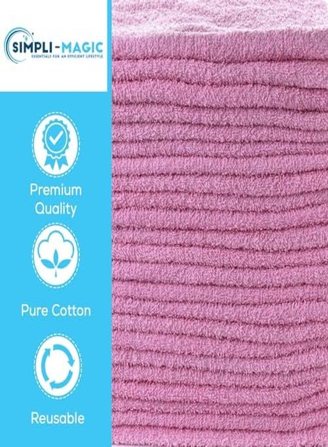 Simpli-Magic Cotton Hand Towels, 16"x27", 12 Pack, Pink - Image 2