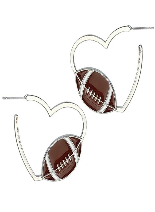 Pingyongchang Sports Ball Earrings for Women Sports Fans Players Double-sided Baseball Basketball Volleyball Football Rugby Earrings Game Day Heart Jewelry Birthday Valentine's Day Mother's Day - Image 1