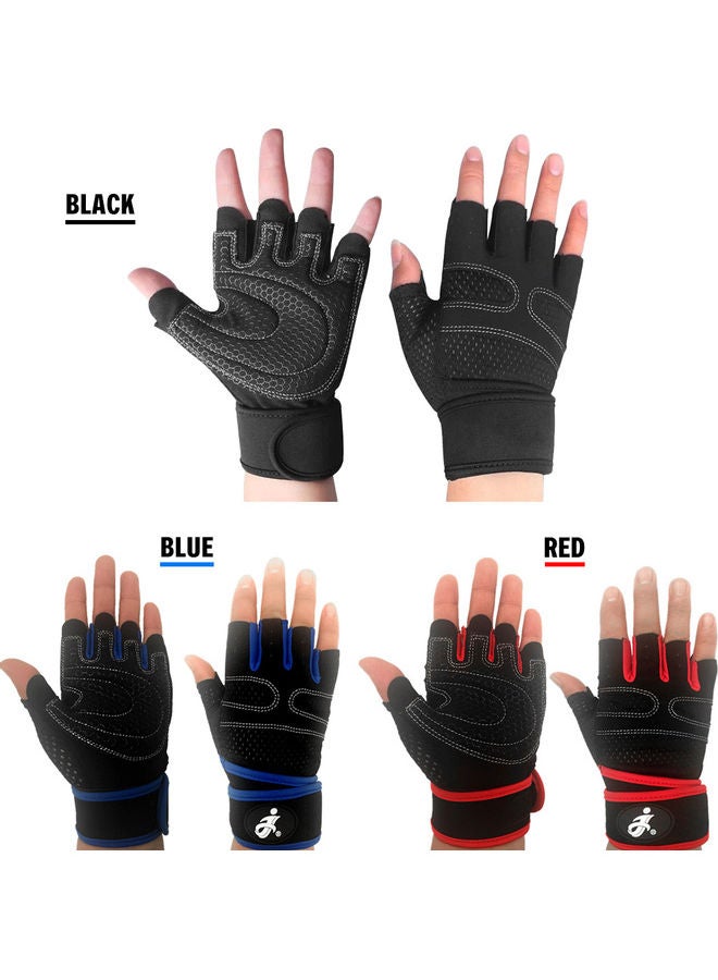 NIBEMINENT Weightlifting Gloves Workout with Wrist Wraps XL  - Image 2