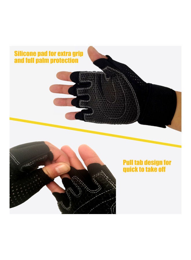 NIBEMINENT Weightlifting Gloves Workout with Wrist Wraps XL  - Image 4