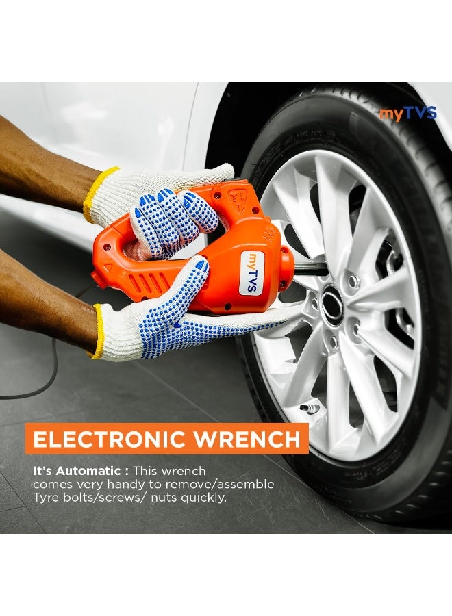 myTVS 5 in 1 Electric Car Jack and Wrench Kit | Jack for car | Smart Wrench for car | 3 Tons Capacity 12V, Plastic Toolbox | 1+1 Years Warranty | TI-6 - Image 3