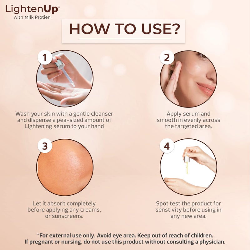 OMIC LIGHTEN-UP سيروم حمض اللاكتيك لتفتيح البشرة - 1 أونصة سائلة / 30 مل - سيروم AHA لتفتيح البشرة، يساعد على توحيد لون البشرة - Image 5