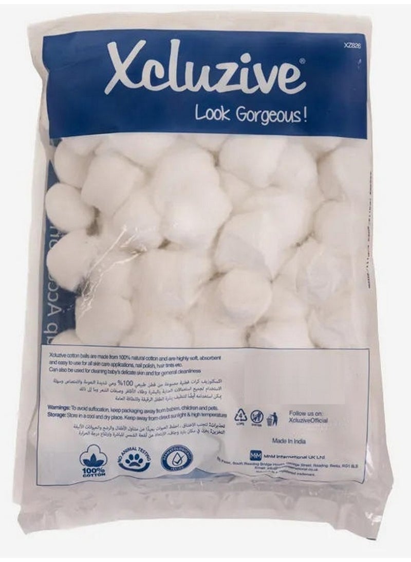 اكسكلوسيف كرات قطنية نقية 100% ناعمة ولطيفة فائقة النعومة 100 قطعة - Image 3