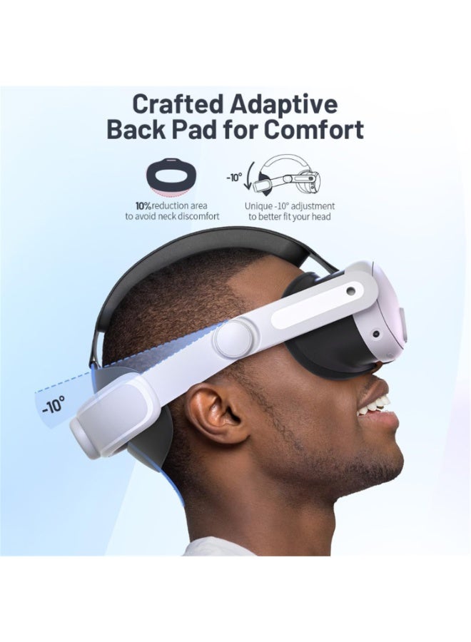 Suitable for Meta quest 3/3S Elite Headband Comfortable Breathable Decompression Soft Simple Adjustable - Image 5