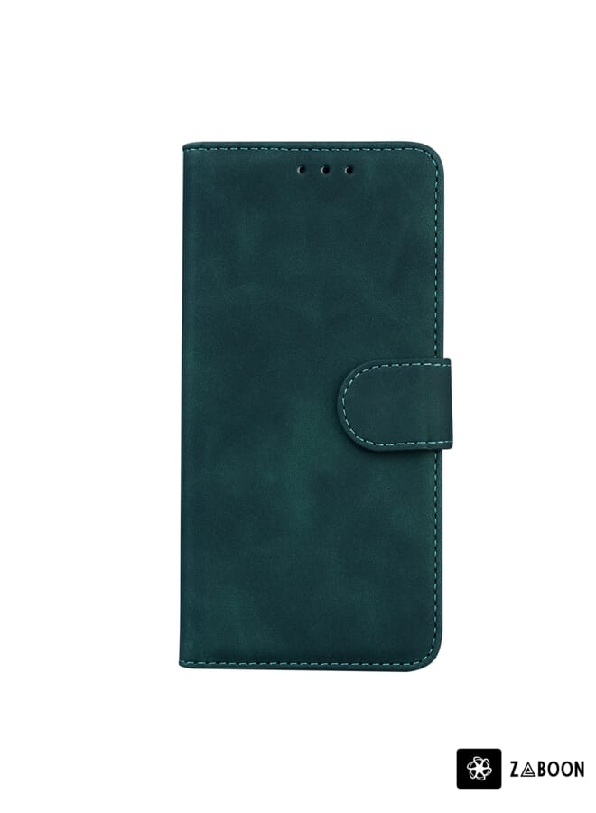 Zaboon Protective Case Cover For OPPO Realme 7I/Realme C17 Skin Feel Pure Color Flip Leather - Image 2