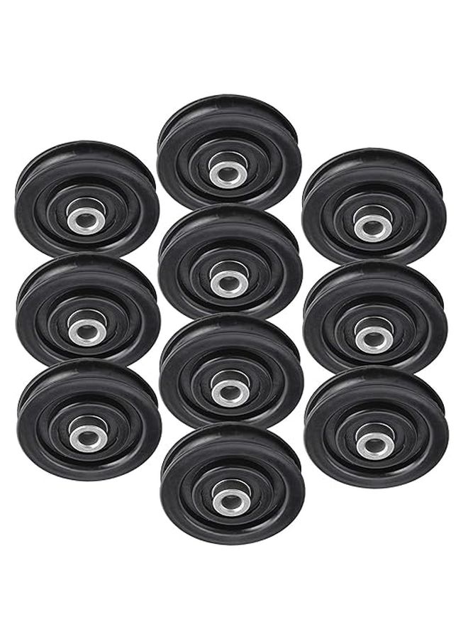 10 Pcs 75mm Nylon Fitness Pulley For Home Gym Strength Training - Image 1