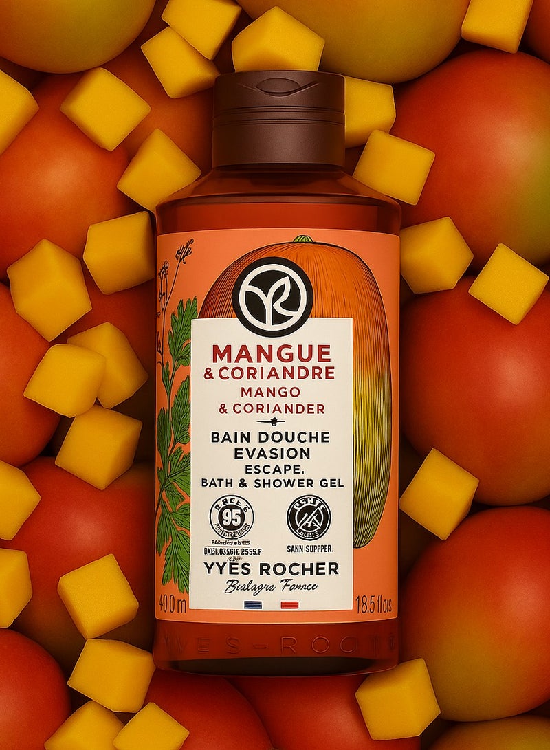 Yves Rocher Mango & Coriander Escape Bath & Shower Gel 400ml - Image 4