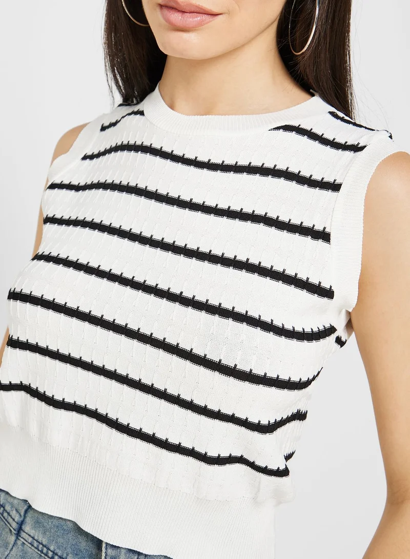 Ginger Stripe Knitted Vest