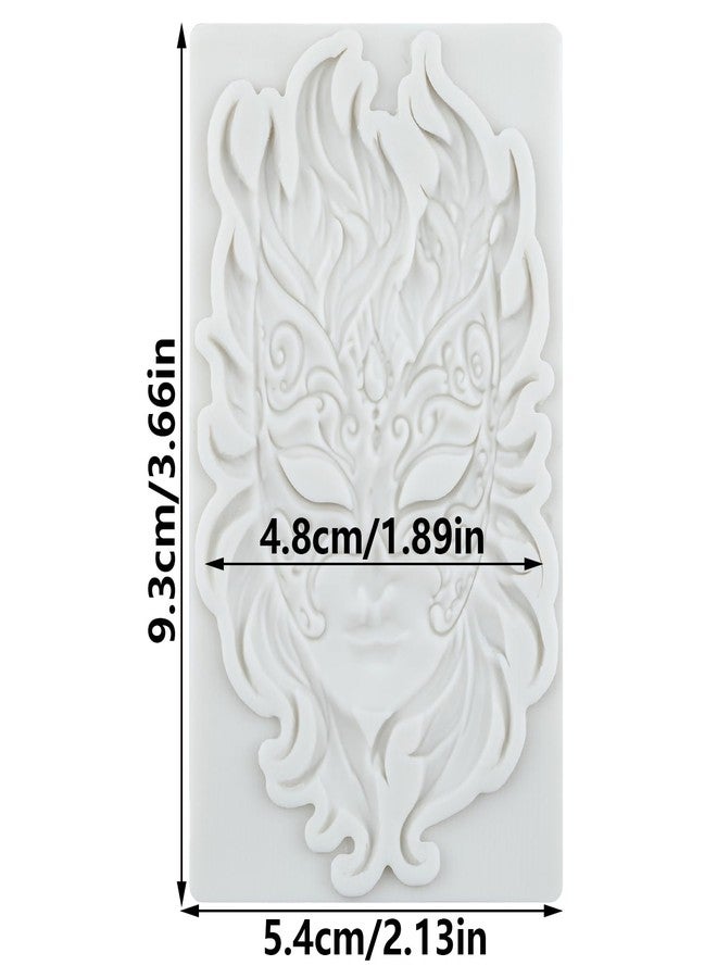 QDMOLDS قوالب سيليكون على شكل قناع من QDMOLDS، قوالب فوندان لتزيين الكيك والكب كيك، شوكولاتة، حلوى، طين بوليمر، عجينة سكر. - Image 2