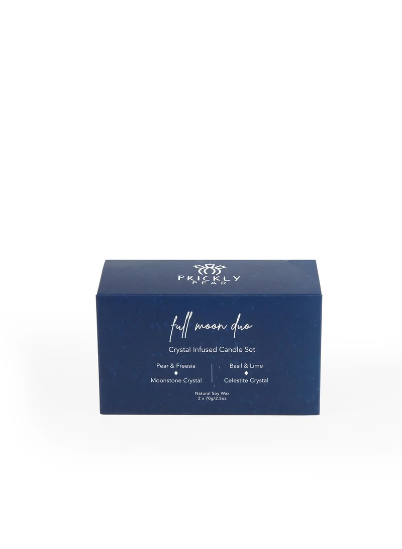 Prickly Pear Full Moon Duo' Crystal Candle Set