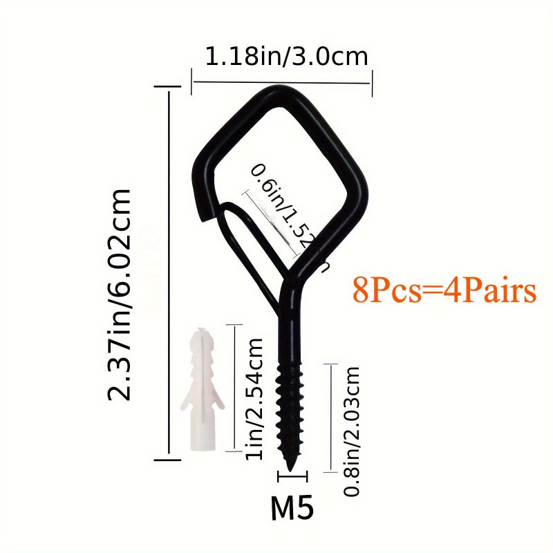 32 8 Adjustable Bronze Screw Wall Hooks Heavy Duty Metal Outdoor Decorative Hangers - Image 3