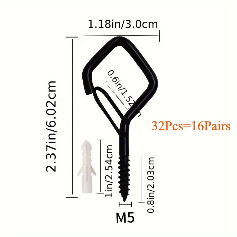 32 8 Adjustable Bronze Screw Wall Hooks Heavy Duty Metal Outdoor Decorative Hangers - Image 5