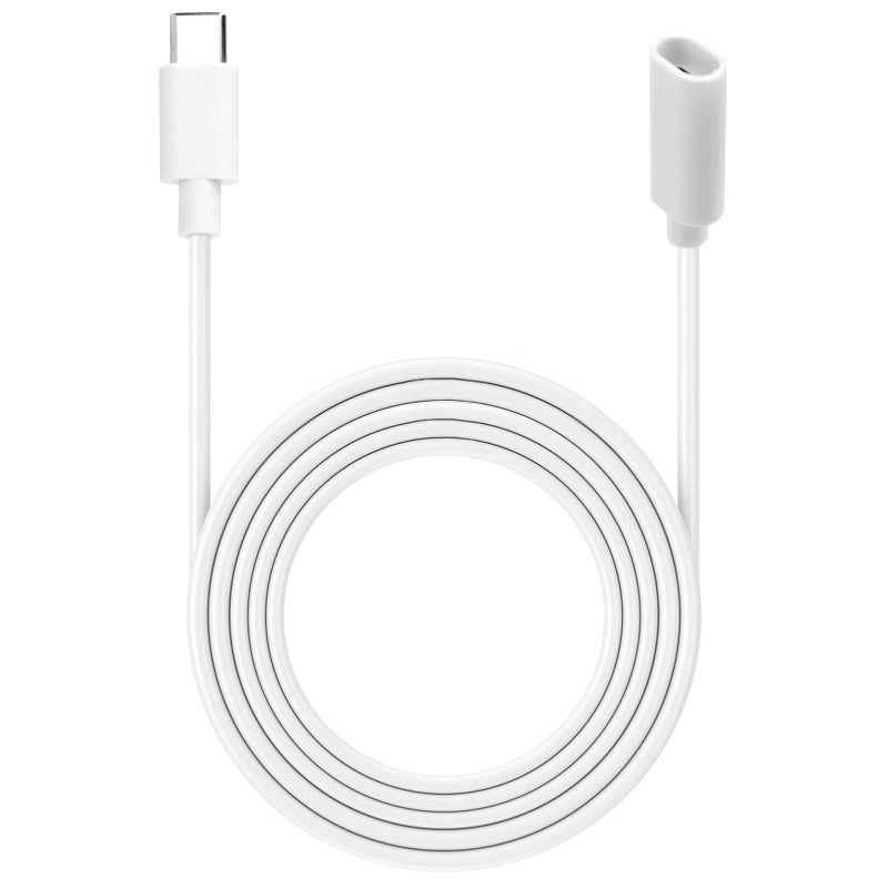 BTFO White USB-c Male to Female Extension Power Cable, 6m/20ft Long Type C-Shaped Extender Wire Cord Compatible with Solar Panel Pan-Tilt Indoor Camera (2024 Version)/ Mag-Safe Charger - Image 1