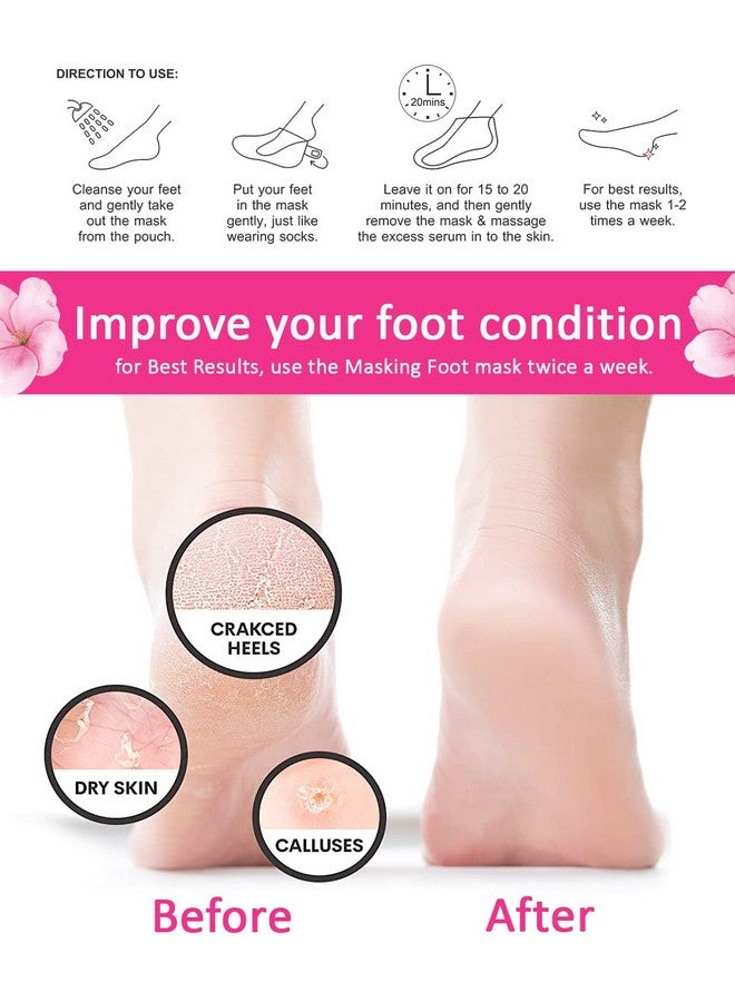 Masking Hydrating, Deep Moisturisation and Exfoliating Foot Mask for Smooth and Silky Foot (Pack 1) 20g - Image 4