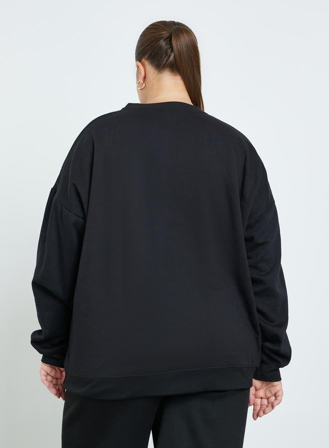 ستايلي سويت شيرت طويل واسع بمقاس كبير - Image 5