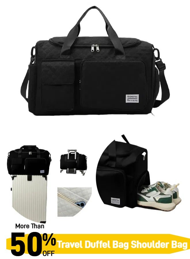 Travel Duffel Bag Shoulder Bag Large Capacity Sports Bag Fashion Waterproof Polyester Multipurpose Luggage Duffle Bag Gym Bag  - Image 1