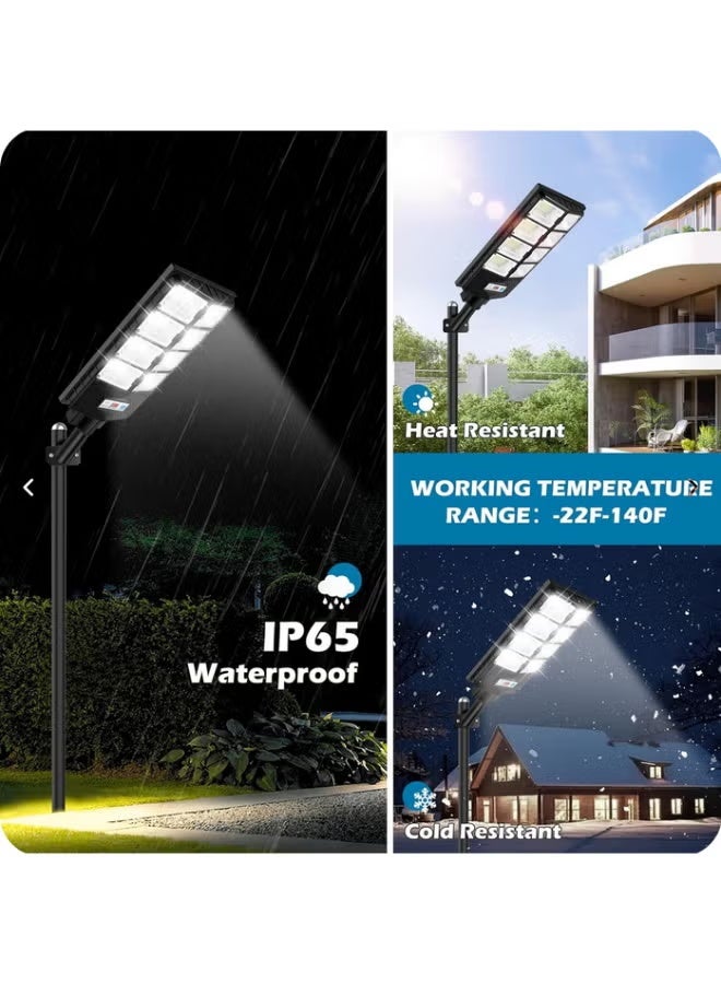 مصابيح خارجية تعمل بالطاقة الشمسية، 336 مصباح LED، تصنيف مقاومة للماء IP65، مصنوعة من بلاستيك ABS، مزودة بمستشعر حركة PIR، مناسبة لمواقف السيارات، ساحات الملاعب، المرائب، الحدائق، الجدران، والشوارع. - Image 5