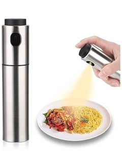 Qshop Oil Sprayer for Cooking, Stainless Steel Bottle and Glass Inside, Olive Oil Sprayer Bottle, Olive Oil Sprayer Bottle for Salad, BBQ, Kitchen Baking, Roasting Oil Sprayer, Stainless Steel Glass