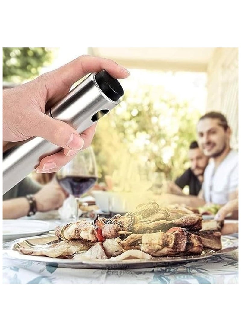 QSHOP - Qshop Oil Sprayer for Cooking, Stainless Steel Bottle and Glass Inside, Olive Oil Sprayer Bottle, Olive Oil Sprayer Bottle for Salad, BBQ, Kitchen Baking, Roasting Oil Sprayer, Stainless Steel Glass - Image 1