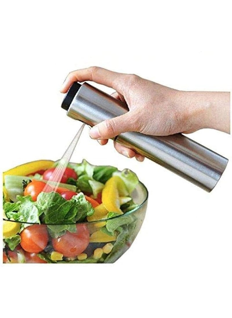 QSHOP - Qshop Oil Sprayer for Cooking, Stainless Steel Bottle and Glass Inside, Olive Oil Sprayer Bottle, Olive Oil Sprayer Bottle for Salad, BBQ, Kitchen Baking, Roasting Oil Sprayer, Stainless Steel Glass - Image 1
