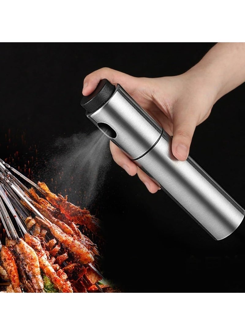QSHOP - Qshop Oil Sprayer for Cooking, Stainless Steel Bottle and Glass Inside, Olive Oil Sprayer Bottle, Olive Oil Sprayer Bottle for Salad, BBQ, Kitchen Baking, Roasting Oil Sprayer, Stainless Steel Glass - Image 1