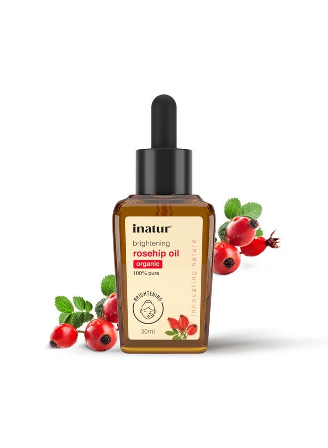 inatur Rosehip Oil 30ml - 100% Pure & Cold Pressed| Moisturizing, Anti-Aging, & Hydrating Facial Oil | Reduces Scars, Wrinkles & Fine Lines | For Glowing Skin | Suitable for Men & Women - Image 1