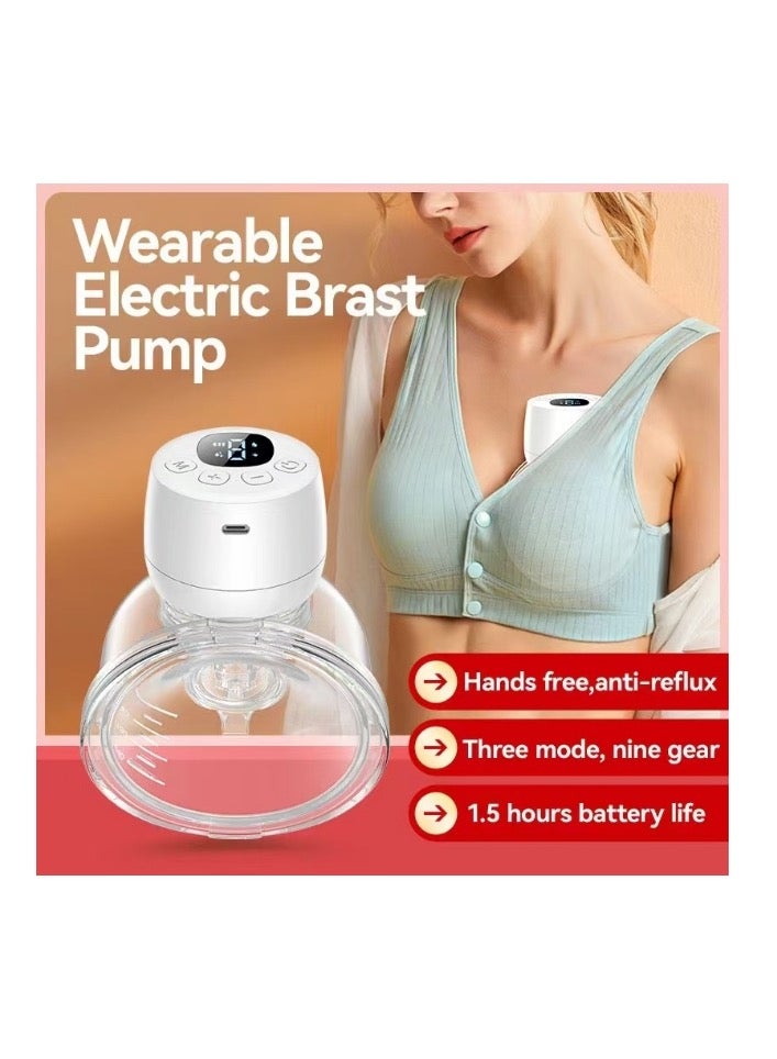 Portable Hands Free Ergonomic Electric Breast Pump With LCD Display BPA Free 3 Modes 9 Level  - Image 1