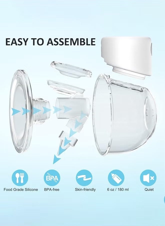 مونستون كرييشونز شفاط حليب كهربائي محمول بدون استخدام اليدين بتصميم مريح مع شاشة LCD، خالٍ من مادة BPA، يحتوي على 3 أوضاع و9 مستويات. - Image 5