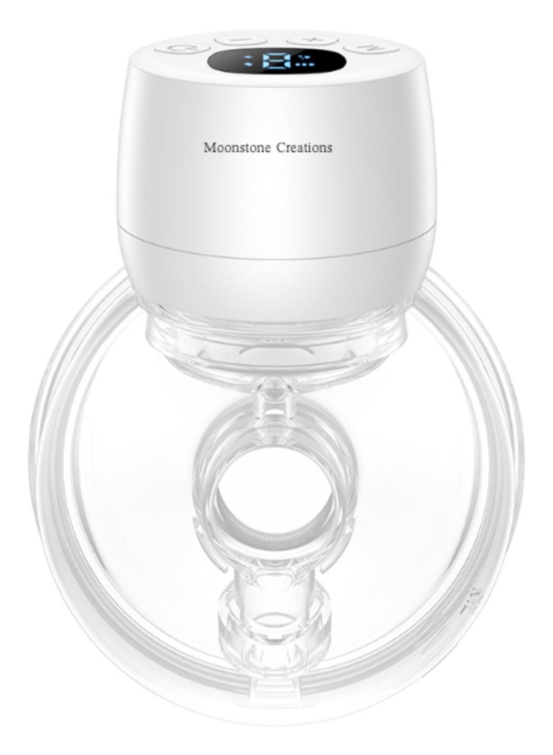 مونستون كرييشونز شفاط حليب كهربائي محمول بدون استخدام اليدين بتصميم مريح مع شاشة LCD، خالٍ من مادة BPA، يحتوي على 3 أوضاع و9 مستويات. - Image 1