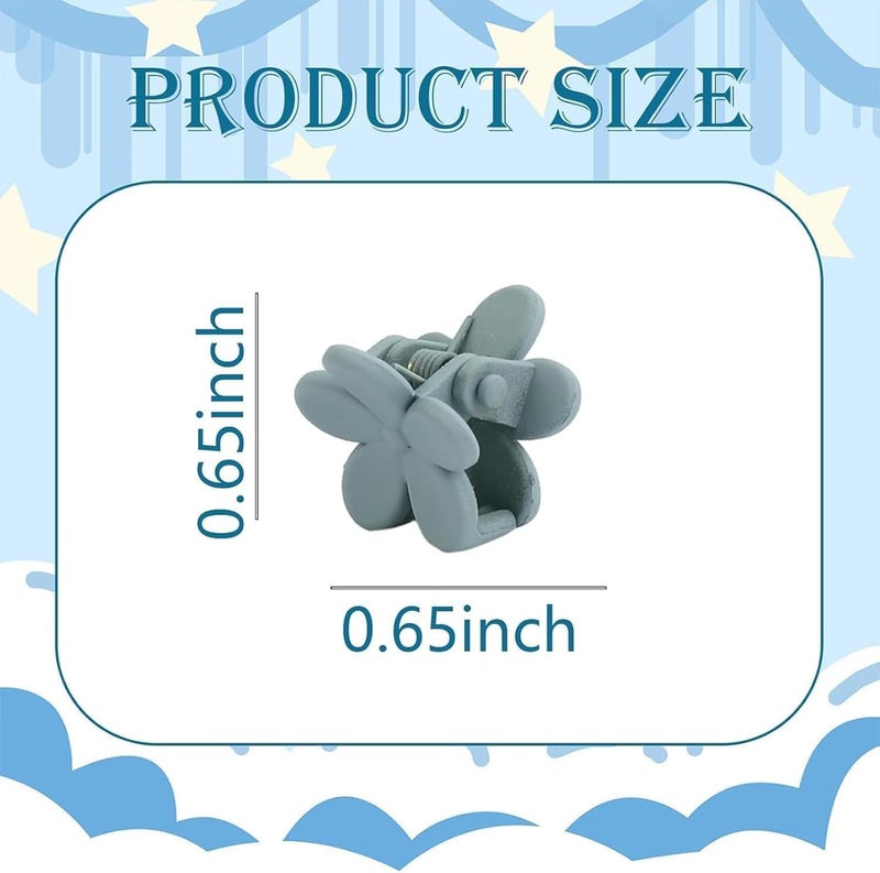 Nan 50Pcs Small Flower Hair Claw Clips with Box Package - Mini Clips for Women - Image 5