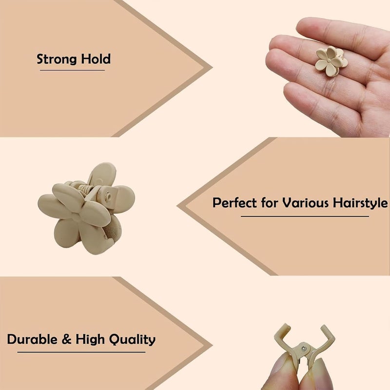 Nan 50Pcs Small Flower Hair Claw Clips with Box Package - Mini Clips for Women - Image 4