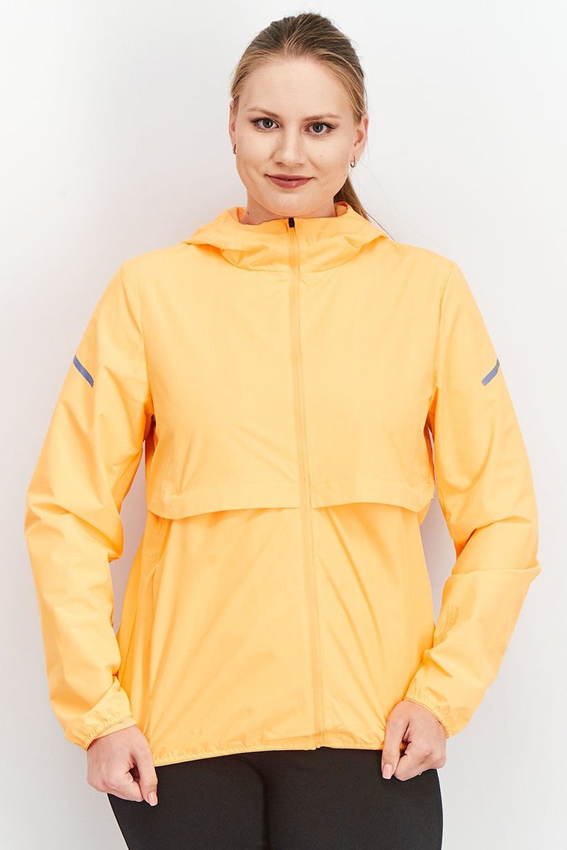 Tchibo Women Sportswear Fit Long Sleeve Running Jacket, Neon Orange  - Image 1